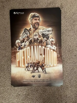 💛Плакат Vegas Golden Knights vs MN Wild 2/12/24 — 1000-я игра Пьетранджело в НХЛ - Изображение 1 из 2