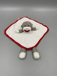 Baby Starters Sock Monkey Lovey Rattle Security Blanket Stuffed Animal 2014 - Picture 1 of 8