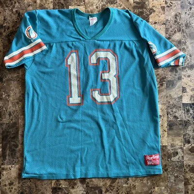 Camiseta deportiva vintage años 80 Miami Dolphins Dan Marino Rawlings. Talla XL. HECHO EN USA  Foto 1 de 4