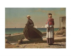 Dad is Coming 1873, Winslow Homer, Wall Decor Art Print Poster 11" x 14" 2772 - Picture 1 of 2