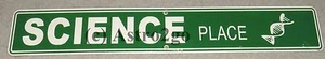 SCIENCE PLACE--Crosswalks Metal 24 X 4 Teacher DNA Classroom Street Sign - Picture 1 of 1