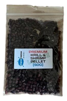 AQUARAMA® Krill & Shrimp Pellet | Tropical Fish Food | LARGE SIZE | Premium Grade | 1x 50g