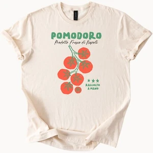 Pomodoro Tomato Shirt Italian Produce Graphic Napoli Food Lover Tee - Picture 1 of 6