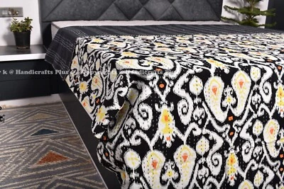 Colcha Kantha 100 % algodón decoración del hogar indio Gudari multicolor queen cobertores Foto 1 de 2