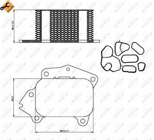 NEW NRF ENGINE OIL COOLER OE QUALITY REPLACEMENT 31333 - Picture 1 of 5