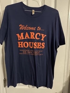 Men’s Blue Graphic “New York Marcy Project Housing” T-Shirt. (Size-XL) - Picture 1 of 3