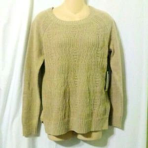 STYLUS NWT Camel Knit Long Sleeve Sweater Size Medium - Picture 1 of 4