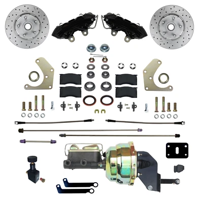 LEED Brakes -BFC2001-8405X Power Front Kit Drilled Rotors and Black Calipers - Image 1 of 4