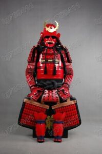  wearable Iron & Silk Japanese Rüstung samurai armour suit Red 027
