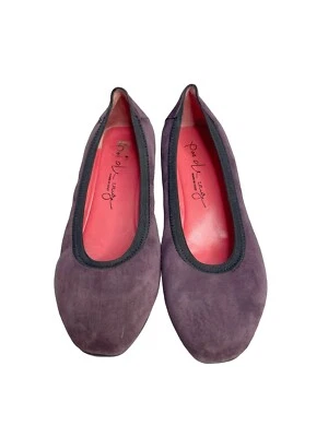 Pas de Rouge 215 cuña oculta plana talla 6 en gamuza color berenjena/ciruela Foto 1 de 4