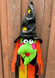 Vtg 1994 Windsport 3D Witch Windsock Halloween Nylon Garden Lawn Flag Decor 56" - Picture 1 of 10