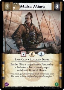 Legend of the Five RIngs L5R CCG AM Aftermath Matsu Miura - Imagen 1 de 1