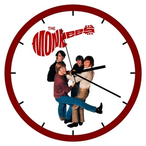 MONKEES Custom 8½" Round Wall Clock 60s TV classic JONES/DOLENZ/NESMITH/TORK - Picture 1 of 3