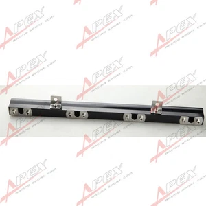 Riel de combustible de aleación de aluminio CNC de alto flujo para Volvo 240, 740, 940 negro - Imagen 1 de 4