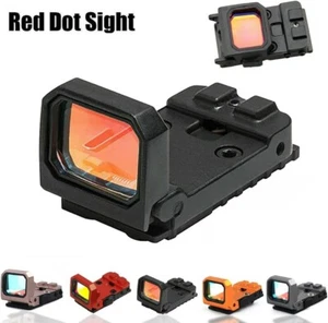 Folding Flip Up Red Dot Sight Holographic Reflex Sight RMR For Glock MOS Pistol - Picture 1 of 31