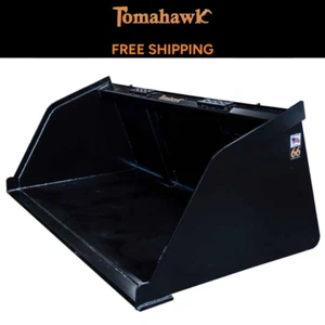 TOMAHAWK 66" SNOW MULCH BUCKET SKID STEER QUICK ATTACH - FREE SHIPPING - 3001 - Picture 1 of 5