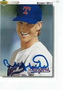 BOBBY WITT SIGNED 1992 UPPERDECK #576 - TEXAS RANGERS - Picture 1 of 1