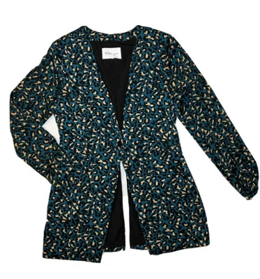 Blazer BCBG Verde Estampado Leopardo - Talla XS Foto 1 de 3