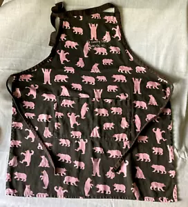 Vtg Hatley Apron One Size Cottage Baker Chef Bears Cabincore - Picture 1 of 5