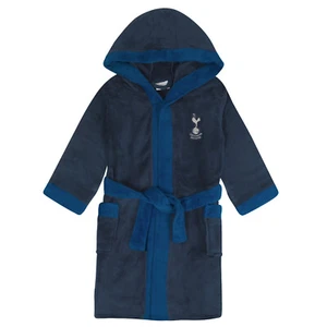 Tottenham Hotspur FC Official Soccer Gift Boys Hooded Fleece Dressing Gown Robe - Picture 1 of 10