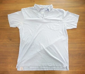 Camisa polo de golf Peter Millar para hombre azul medio manga corta 100 % algodón - Imagen 1 de 8
