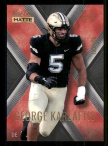 2022 Wild Card Matte Black X-Plode Red #MXP17 George Karlaftis /200 - Picture 1 of 2