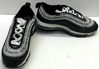 Zapatos para mujer Nike Air Max 97 SE Safari de cuero blanco y negro talla 7,5 Foto 1 de 4