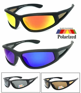Sport Wrap Around Polarized Floating Sunglasses Biker Motor-cycle Fishing - Picture 1 of 18