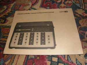 Sunn Musical "Concert Controller 1" Bedienungsanleitung Original Selten - Bild 1 von 4