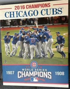 Chicago Cubs 2016 World Champions 17x21” Canvas Print MLB History  - Picture 1 of 3