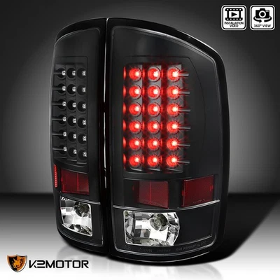 Black Fits 2002-2006 Dodge Ram 1500 2500 3500 LED Tail Lights Brake Lamps Pair Foto 1 de 4