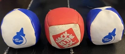 LOT (3) Jack in The Box Late Night Employee Promo HACKY SACK JUGGLING BALL Rare! - Image 1 of 3