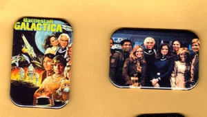 BATTLE STAR GALACTICA    2   REFRIGERATOR MAGNET  2" X 3"  WITH ROUNDED CORNER - Picture 1 of 4