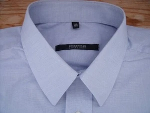 Eterna Excellent Shirt 40 Light Blue Mottled Very Good #ED341 - Picture 1 of 1