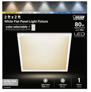 Feit Electric Edge-Lit 2 Ft. W. x 2 Ft. L. White Dimmable 6-Way LED Flush Mount - Picture 1 of 4