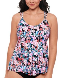 SWIM SOLUTIONS Pleated Tankini Size 16 Multi Retail $78 - Picture 1 of 4