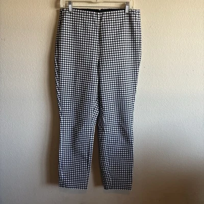 Rag & Bone Women's Cotton Gingham Black White Pants Size 10 Office Career - Image 1 of 4