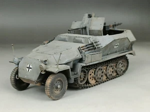 1/35 gebaut WWII German Sd.Kfz 251/17 2cm Flak AA Halbgleis grau Modell - Bild 1 von 14