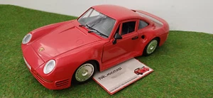 PORSCHE 959 rouge 1/18 TONKA POLISTIL voiture miniature de collection sans boite - Foto 1 di 8