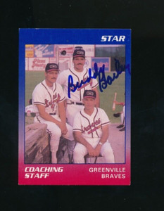 1989 Star GREENVILLE BRAVES #25 Coaching Staff Buddy Bailey signed auto swsw6