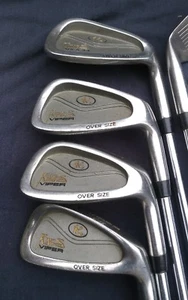 King Viper Oversize Men's RH Golf Club Iron Set 3-9 + PW SW Apollo Shadow S-Flex - Picture 1 of 7