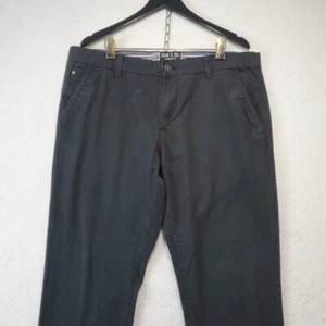 XIOS Skinny Fit Men's Chino Pants Black Flat Front Casual Size 38W x 30L - Picture 1 of 11