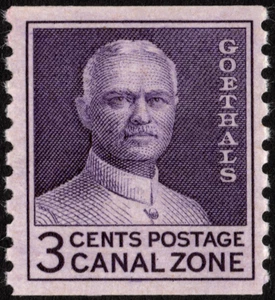 Canal Zone Stamp Scott # 153 Mint NH F-VF - 3 Cents Deep Violet Goethals Coil - Picture 1 of 1