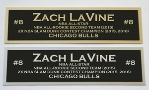 Zach LaVine Typenschild für signed Autogramm Basketball Foto Trikot oder Etui  - Bild 1 von 2