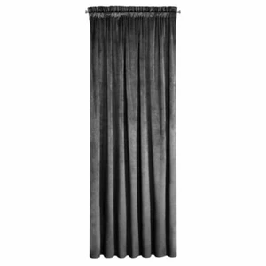 Elegante Schwarze Samtvorhänge SAMT VORHANG Kräuselband Durchzug VELOURS BLACK - Bild 1 von 3