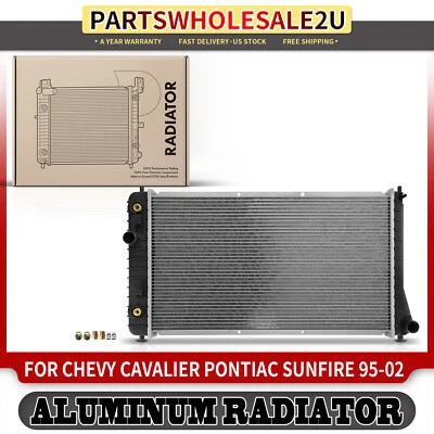 Aluminum Radiator for Chevrolet Cavalier Pontiac Sunfire 95-02 L4 2.2L 2.3L 2.4L - Image 1 of 4