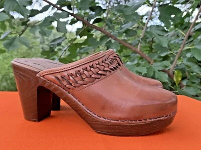 WHITE MOUNTAIN Slides SEXY Cuero Tacones Altos Zuecos Cuñas Zapatos Talla 6.5 ❤️sj18m5 Foto 1 de 4