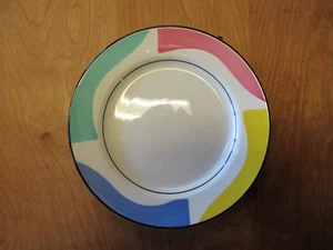 Plato de cena Pier 1 PER113 Italia 10 1/4" azul verde amarillo rosa 1 ea - Imagen 1 de 8