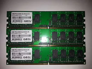 Geil Ram 1GB PC2-5300 DDR2 667MHz GG22GB667C5DC for Desktop working well ! - Picture 1 of 1