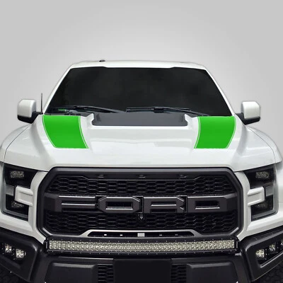 Hood Race Stripe kit for 2017 2018 2019 Ford Raptor F-150 Graphics Decals GREEN - Image 1 of 3